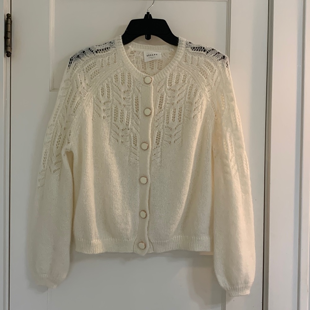 Cream Sezane Cardigan